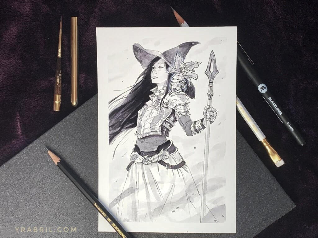 Mandrake - Inktober - Ink on paper