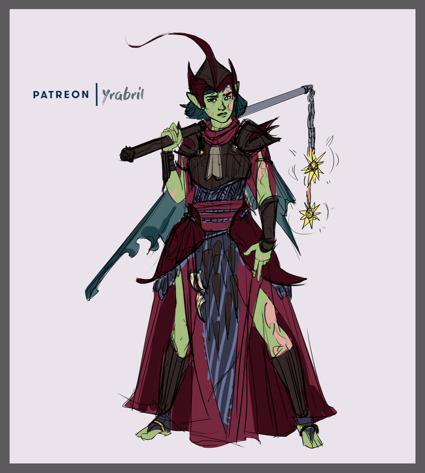 Fairy character design - sketch