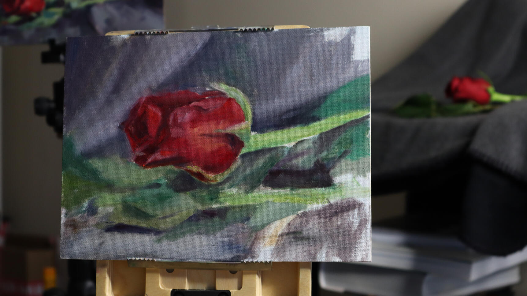 Rose study - Oils on board
