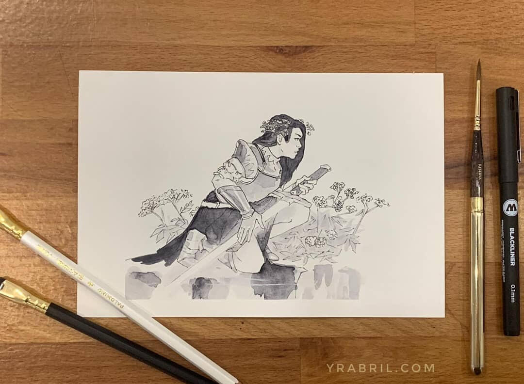 Hemlock - Inktober - Ink on paper