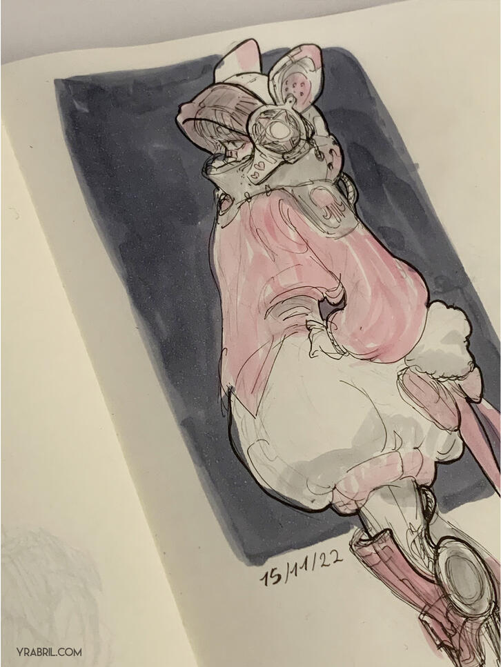 Copic marker sketch - Sketchbook page