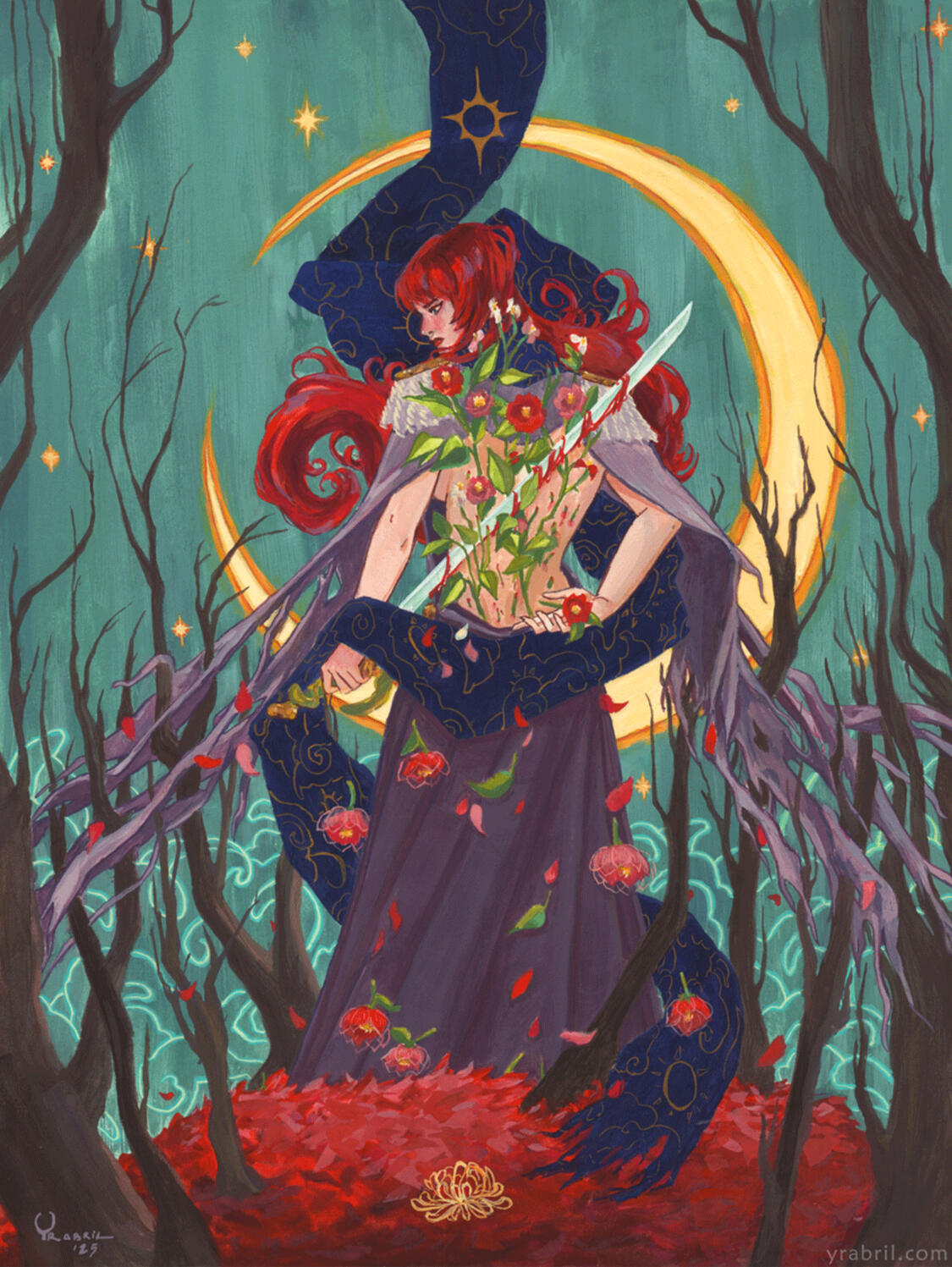 Camelia, gouache on paper 24x32cm Camelia, gouache on paper 24x32cm